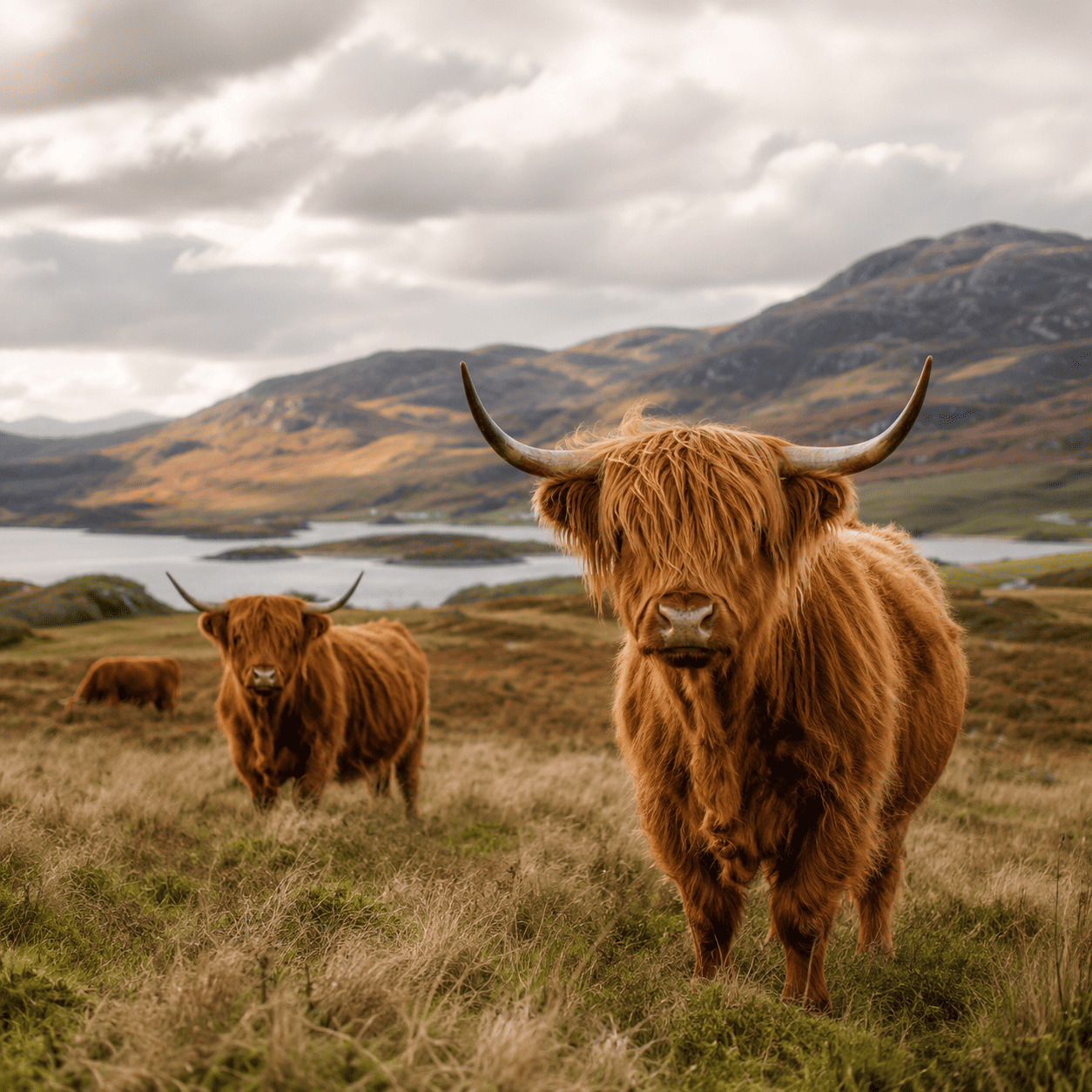 Tres vacas highland
